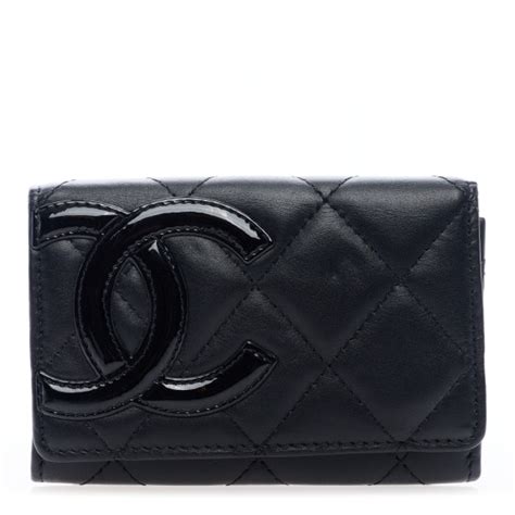 chanel quilted business card holder|CHANEL Calfskin Quilted Cambon Business Card Holder.